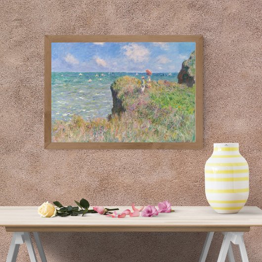 Cliff Walk in Pourville von Claude Monet Poster