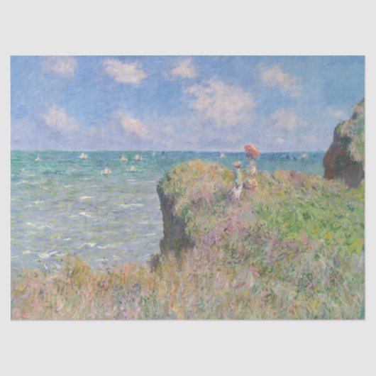 Cliff Walk in Pourville von Claude Monet Seidenpapier (Vorderseite)