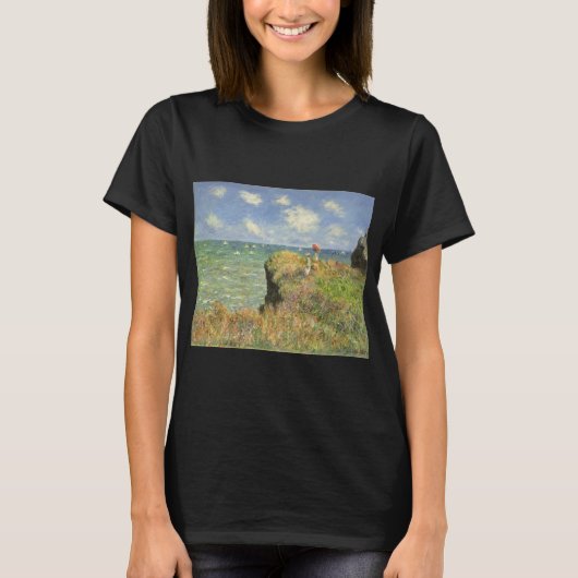 Cliff Walk in Pourville von Claude Monet T-Shirt (Vorderseite)
