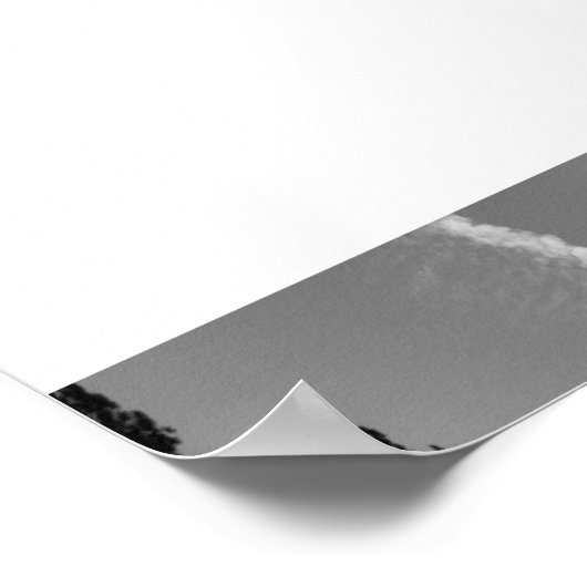 Cliffing Cloud Yosemite Sky Black and White Foto Poster (Ecke)