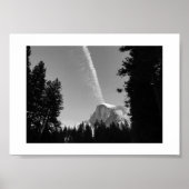 Cliffing Cloud Yosemite Sky Black and White Foto Poster (Vorne)