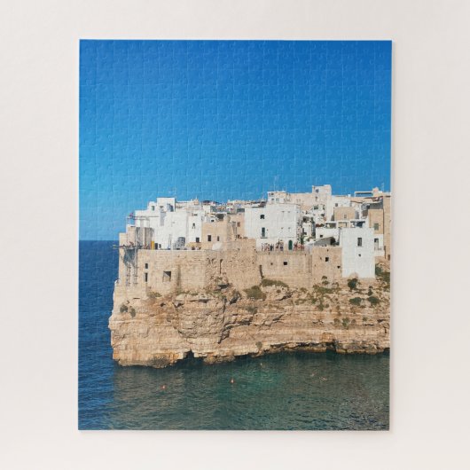 Cliffing in Polignano a Mare, Puglia, Italien Puzzle (Vertikal)
