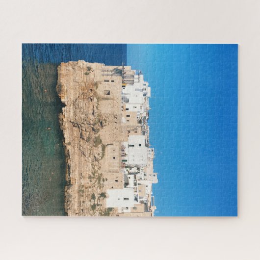 Cliffing in Polignano a Mare, Puglia, Italien Puzzle (Horizontal)