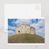 Cliffords Turm im historischen Gebäude von York. Postkarte (Vorne/Hinten)