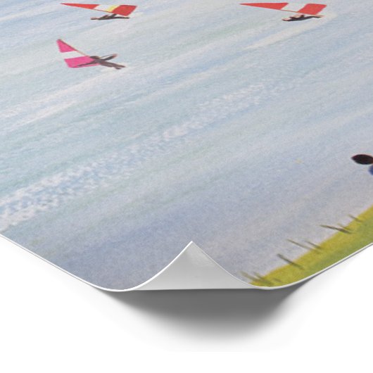 Cliffs and Bay Poster (Ecke)