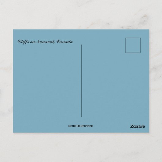 Cliffs in Nunavut Canada Postkarte (Rückseite)