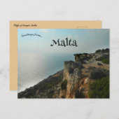 Cliffs of Dingli Malta Postkarte (Vorne/Hinten)