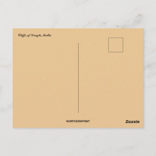 Cliffs of Dingli Malta Postkarte (Rückseite)