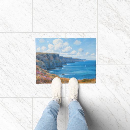 "Cliffs of Endless Horizon" - Eine walisische Seas Fußmatte (Indoor)