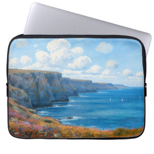 "Cliffs of Endless Horizon" - Eine walisische Seas Laptopschutzhülle