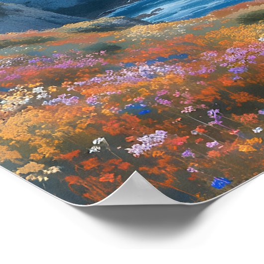 "Cliffs of Endless Horizon" - Eine walisische Seas Poster (Ecke)