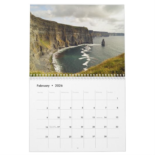 Cliffs of Moher - calendar Kalender (Feb 2026)