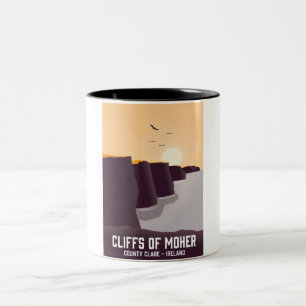 Cliffs of Moher County Clare, Irland. Zweifarbige Tasse