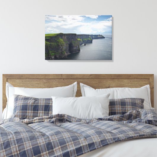 Cliffs of Moher in Ireland Canvas Print Leinwanddruck (Insitu (Schlafzimmer))