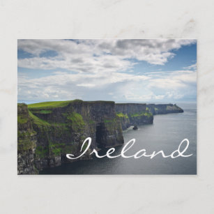 Cliffs of Moher in Ireland Text Postcard Postkarte