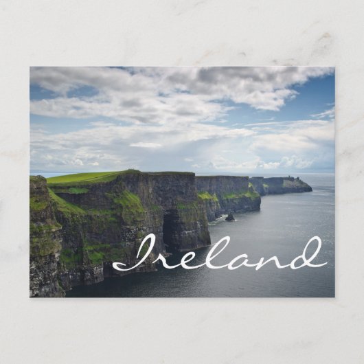 Cliffs of Moher in Ireland Text Postcard Postkarte (Vorderseite)