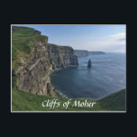Cliffs of Moher, Ireland, Postcard Postkarte<br><div class="desc">One of the most most beautiful places in the world, and in Ireland! Share the beauty of the Cliffs of Moher in County Clare, Ireland with friends and family back home with this postcard souvenir, or keep for yourself as a keepsake to remember this beautiful stop in your visit to...</div>