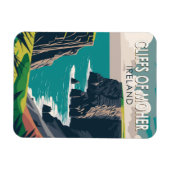 Cliffs of Moher Ireland Travel Art Vintag Magnet (Horizontal)