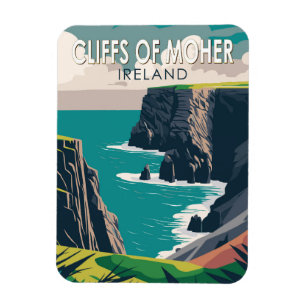 Cliffs of Moher Ireland Travel Art Vintag Magnet