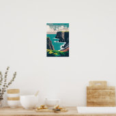Cliffs of Moher Ireland Travel Art Vintag Poster (Küche)