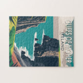 Cliffs of Moher Ireland Travel Art Vintag Puzzle (Horizontal)
