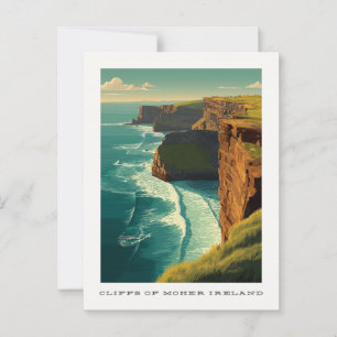 Cliffs of Moher Ireland Travel Postcard Postkarte