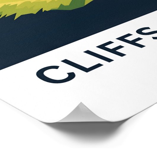 Cliffs of Moher Ireland Travel Print Poster (Ecke)