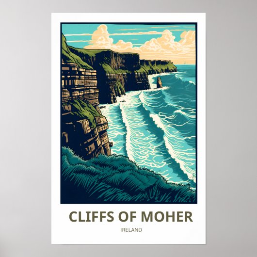 Cliffs of Moher Ireland Travel Print Poster (Vorne)