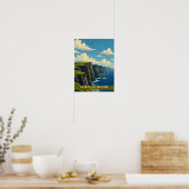 Cliffs of Moher Irland County Clare Retro Reise Poster (Küche)