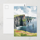 Cliffs of Moher, Irland Gemälde Postkarte (Vorne/Hinten)