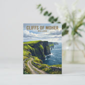 Cliffs of Moher Irland Postkarte (Stehend Vorderseite)