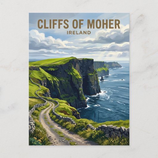 Cliffs of Moher Irland Postkarte (Vorderseite)