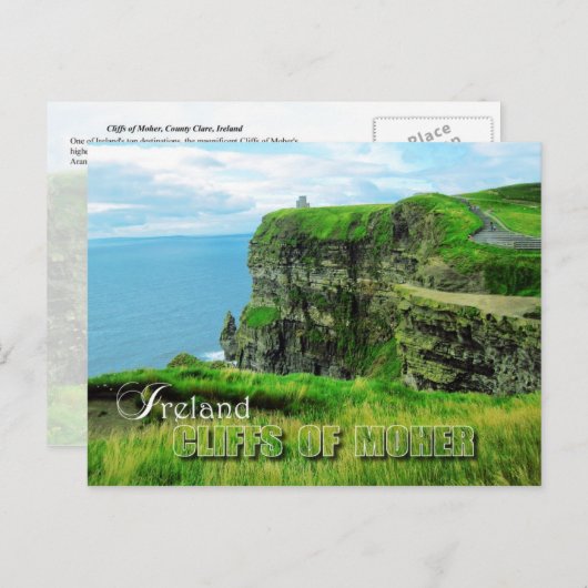 Cliffs of Moher, Landkreis Clare, Irland Postkarte (Vorne/Hinten)