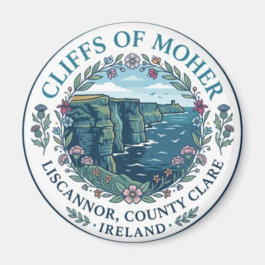 Cliffs of Moher, Liscannor, County Clare, Irland Magnet (Vorne)