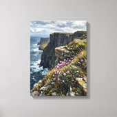 Cliffs of Moher Sea Pinks Thrift Art Leinwanddruck (Vorderseite)