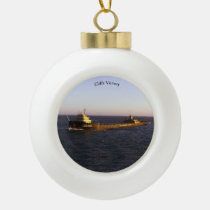 Cliffs Victory-Kugelschmuck oder Schneekristall-Or Keramik Kugel-Ornament