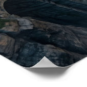 Cliffside Ancient Mountain City Poster (Ecke)