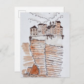 Cliffside City of Bonifacio, Korsika, Frankreich Postkarte (Vorne/Hinten)