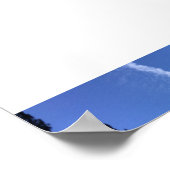Cliffside Cloud Yosemite Blue Color Fotografy Poster (Ecke)