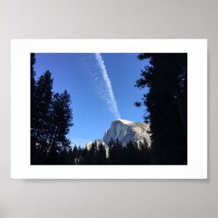 Cliffside Cloud Yosemite Blue Color Fotografy Poster