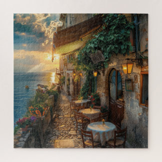 Cliffside Coastal Italien im Dusk Puzzle