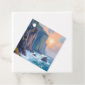 Cliffside Cove | Wasserfarbenes Gemälde der Küsten Geschenkanhänger (Beispiel)