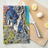 Cliffside Dreams: Manarolas Farben Geschirrtuch (Viertel Falte)