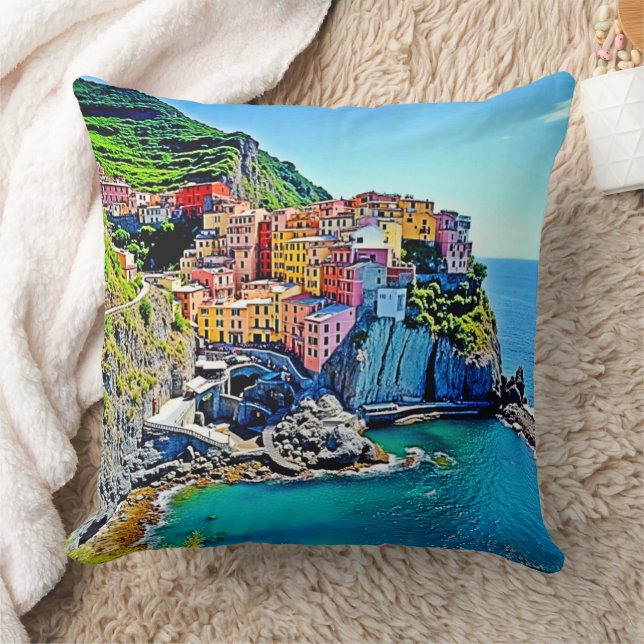 Cliffside Dreams: Manarolas Farben Kissen (Decke)
