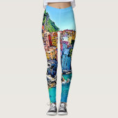 Cliffside Dreams: Manarolas Farben Leggings (Vorderseite)