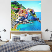 Cliffside Dreams: Manarolas Farben Leinwanddruck (Insitu (Schlafzimmer))