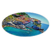 Cliffside Dreams: Manarolas Farben Schneidebrett (Ecke)