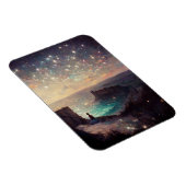 Cliffside Night Fantasy Landscape Sci-Fi Magnet (Rechte Seite)