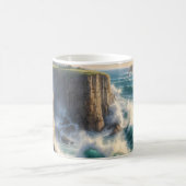 Cliffside Ocean Waves Coastal Landscape Coffee Mug Kaffeetasse (Mittel)
