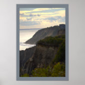 Cliffside Sunset Waterscape Photo Poster (Vorne)
